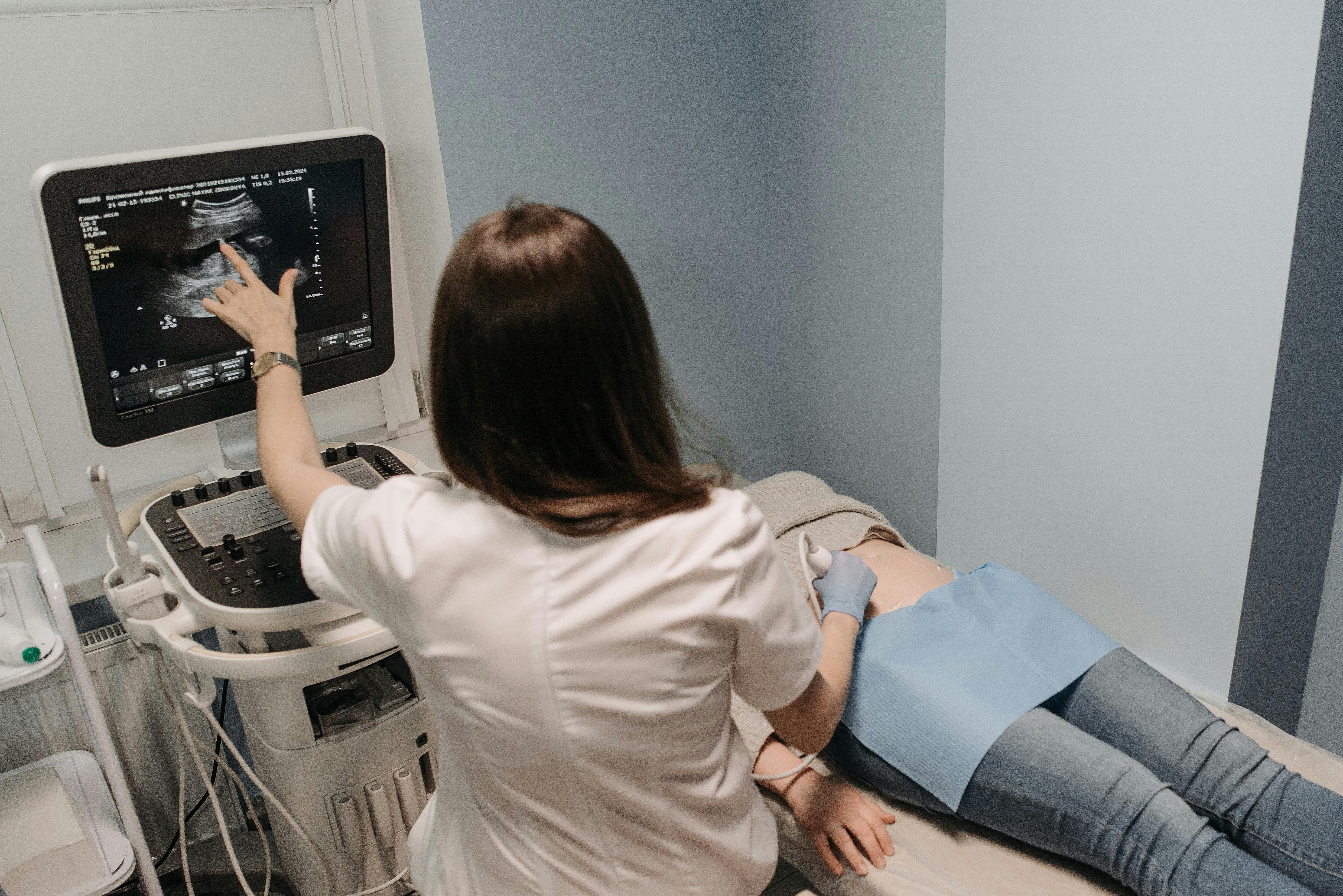 Woman undergoing health screening